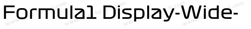 Formula1 Display-Wide字体转换